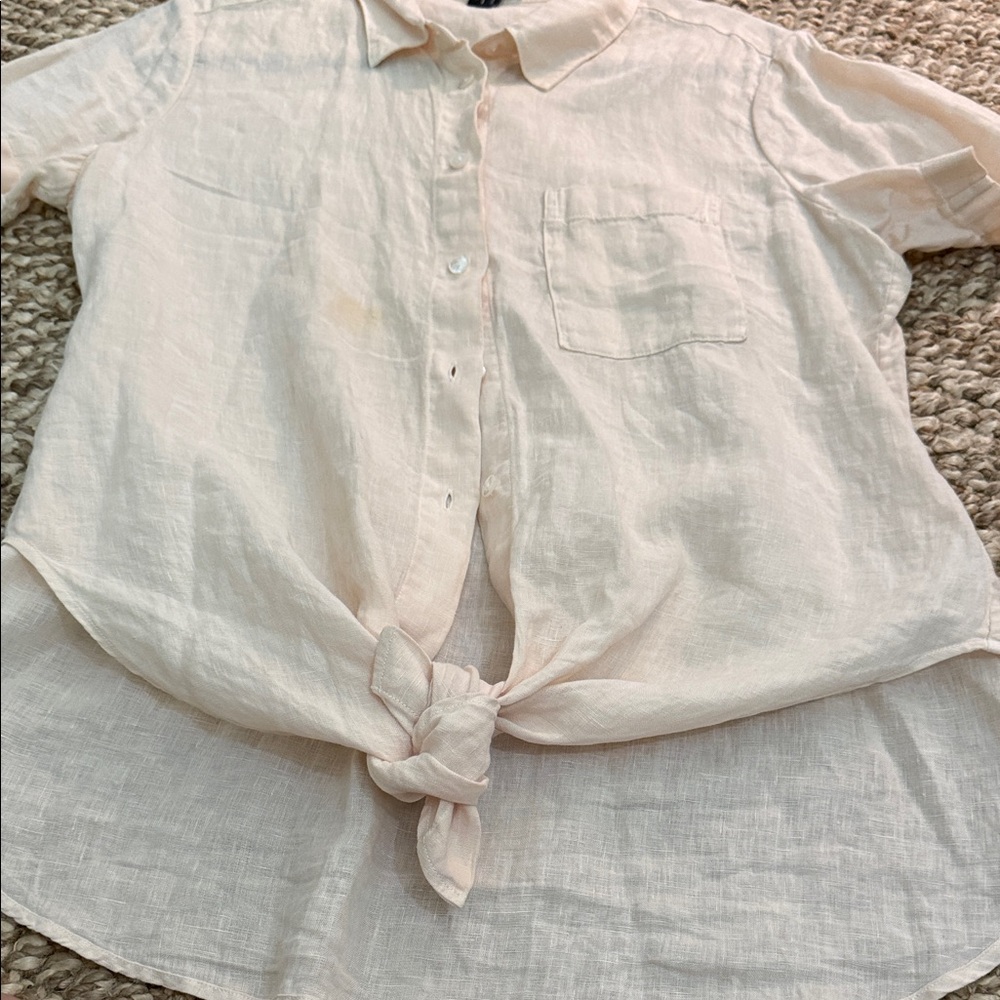 THEORY 100% Linen Button-Up Shirt - Unbranded - Picture 6 of 11